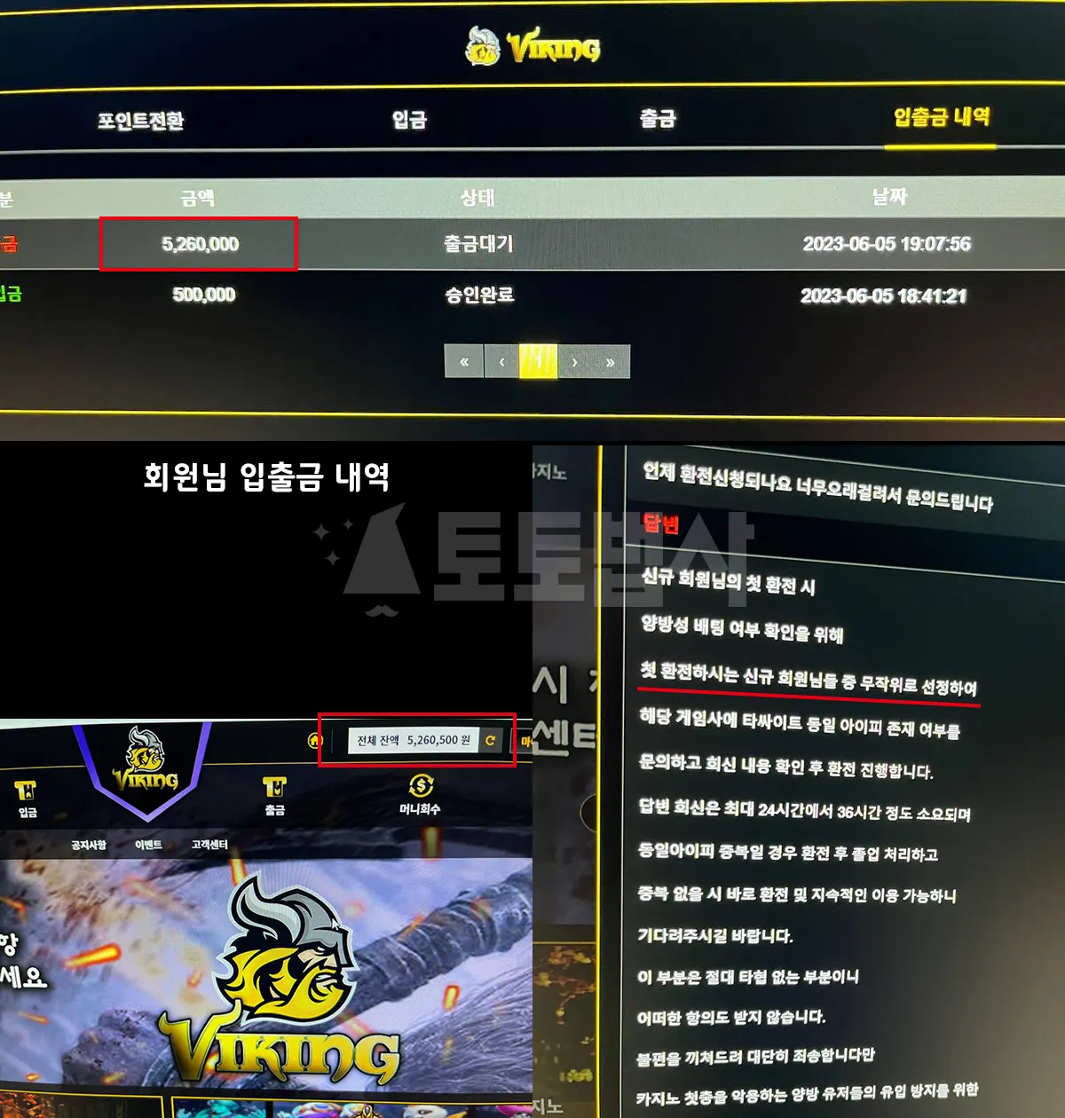 먹튀사이트 바이킹 먹튀 자료 1